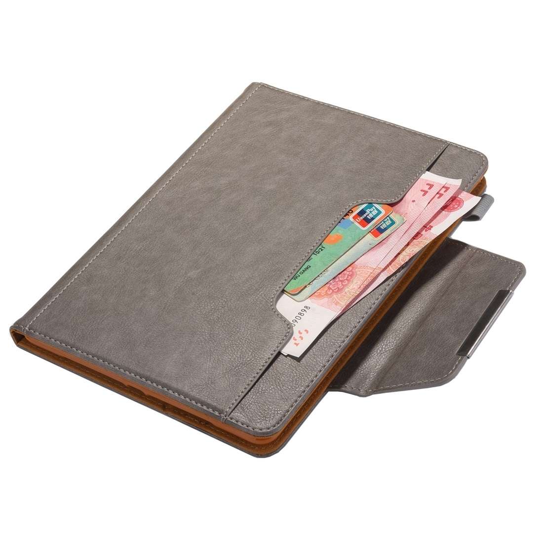 For iPad 10.2 2021 / 2020 / 2019 Business Style Horizontal Flip Leather Case with Holde ... (Grey)
