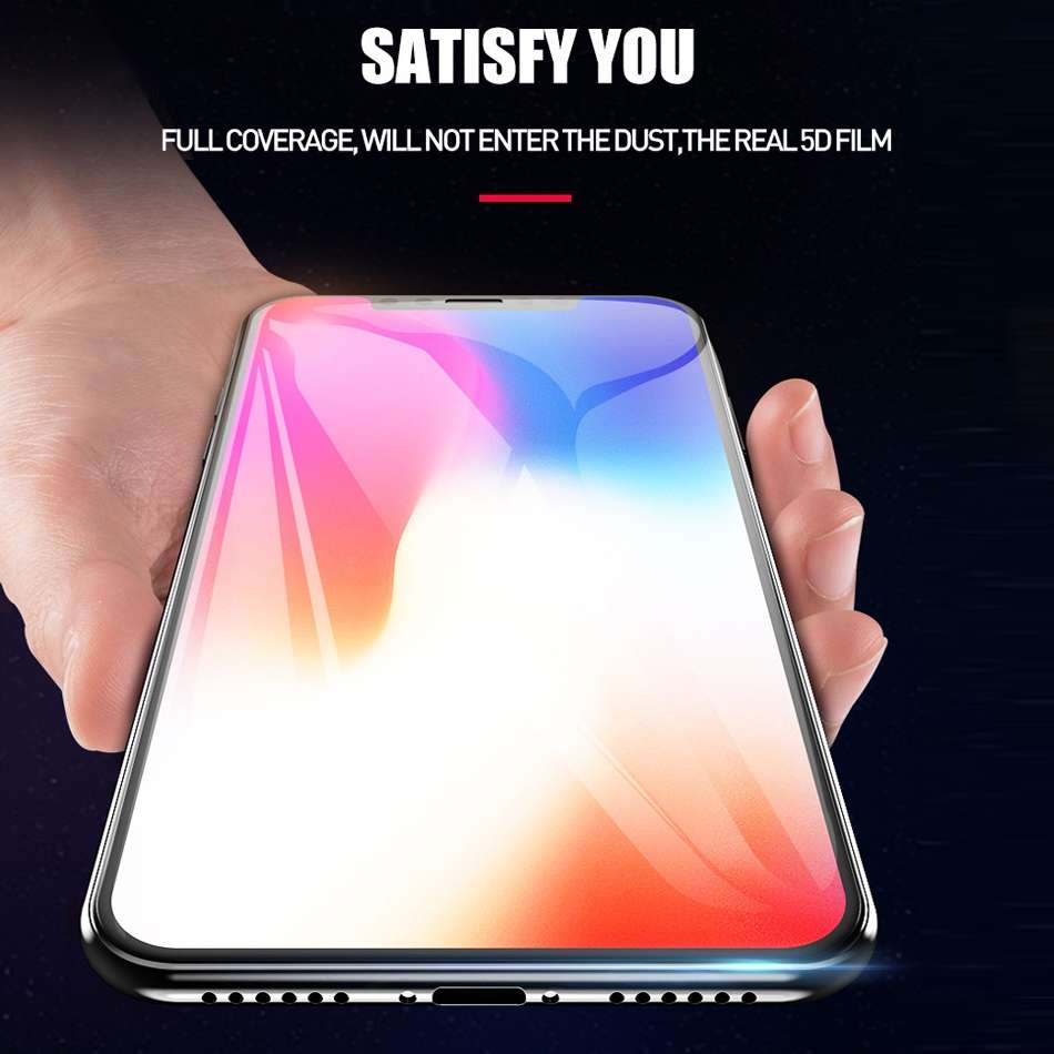 For iPhone 12 / 12 Pro 25pcs 9H 5D Full Glue Full Screen Tempered Glass Film(White)
