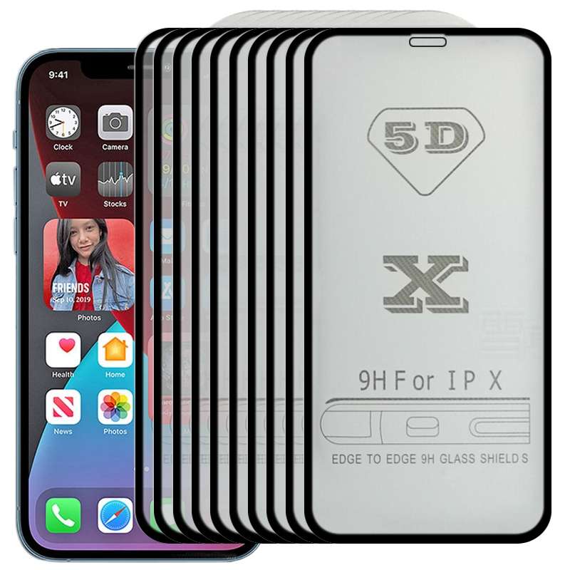 For iPhone 12 Pro Max 25pcs 9H 5D Full Glue Full Screen Tempered Glass Film(Black)