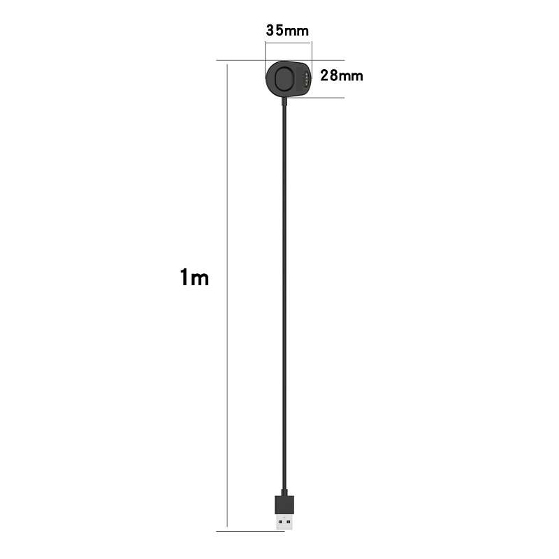 For Suunto 7 USB Magnetic Charging Cable Charger with Data Function & Chip Protection ... (Black)