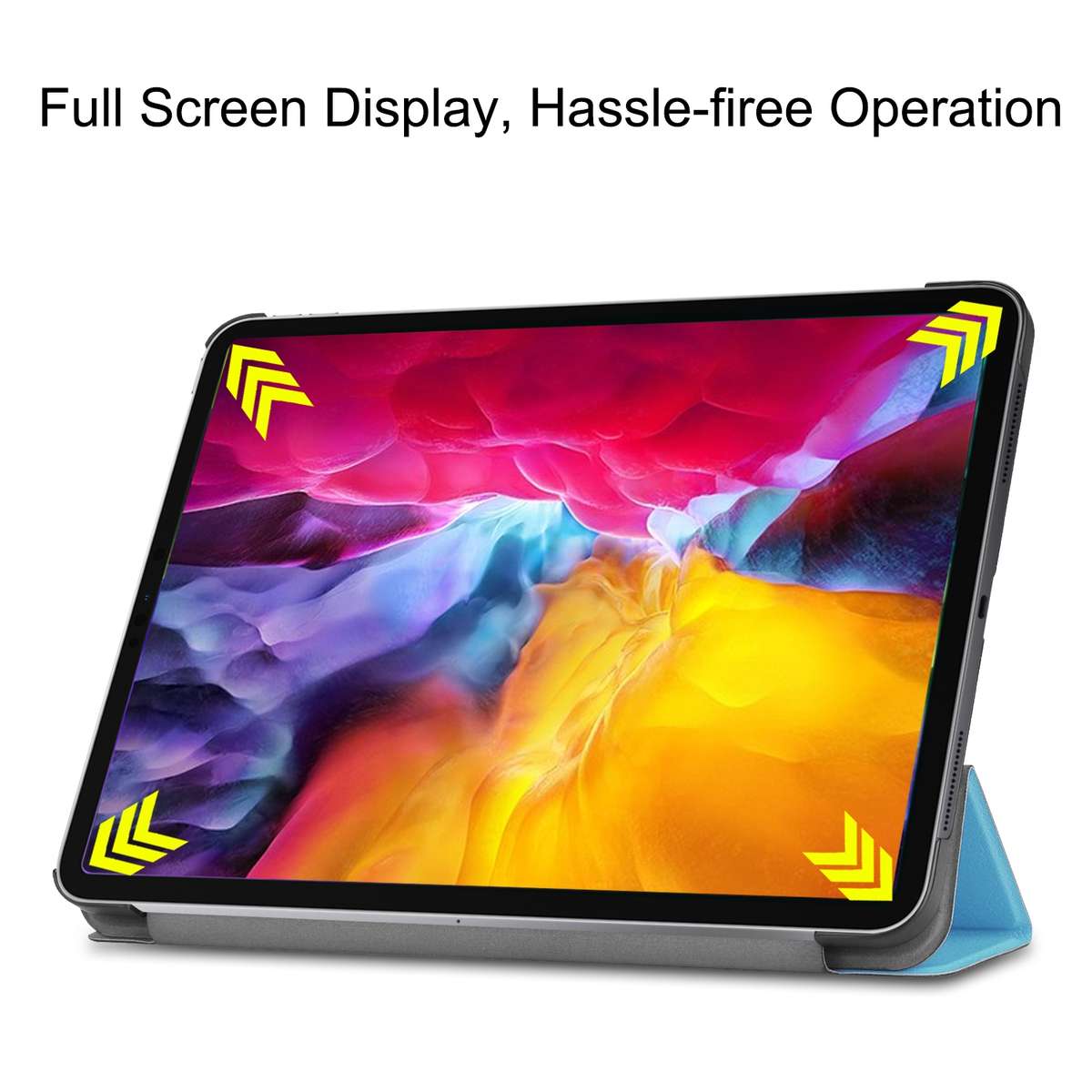 For iPad Pro 11 2022 / 2021 / 2018 Custer Texture Leather Smart Tablet Case(Sky Blue)