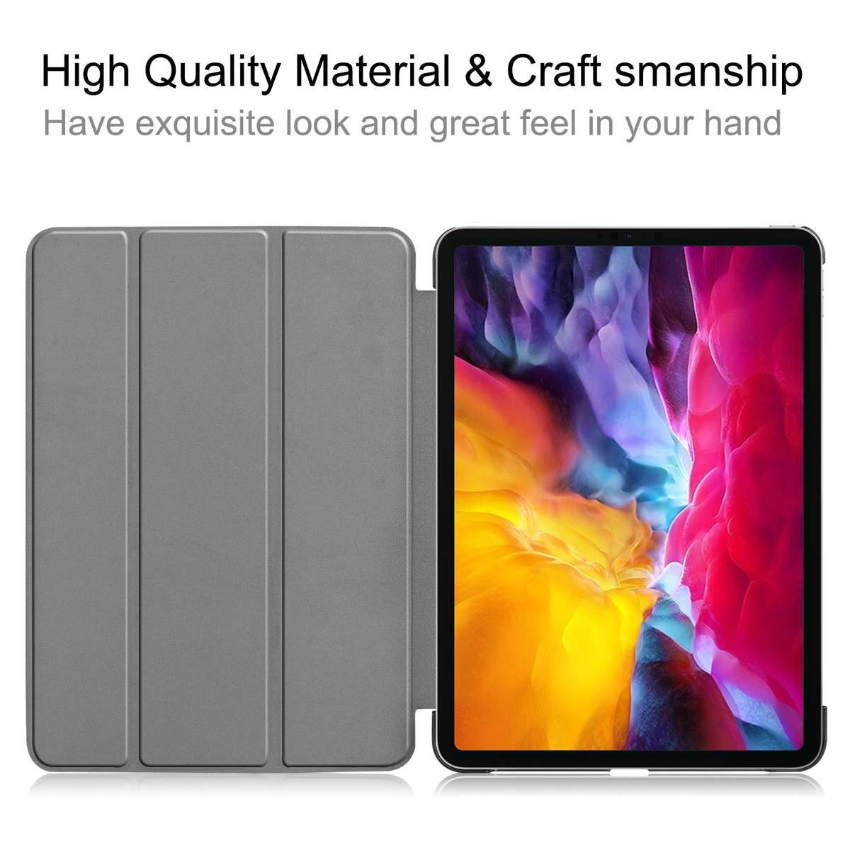For iPad Pro 11 2022 / 2021 / 2018 Custer Texture Leather Smart Tablet Case (Dark Green)