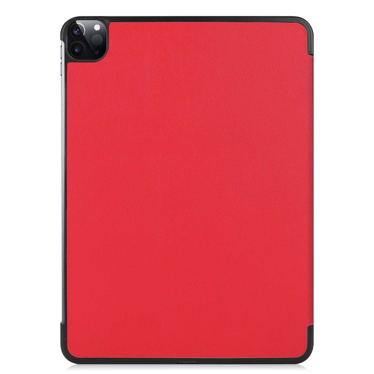 For iPad Air 13 2024 / Pro 12.9 2022 Custer Texture 3-folding Smart Leather Tablet Case(Red)