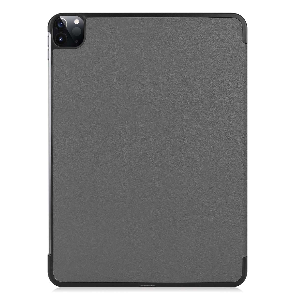 For iPad Air 13 2024 / Pro 12.9 2022 Custer Texture 3-folding Smart Leather Tablet Case(Grey)