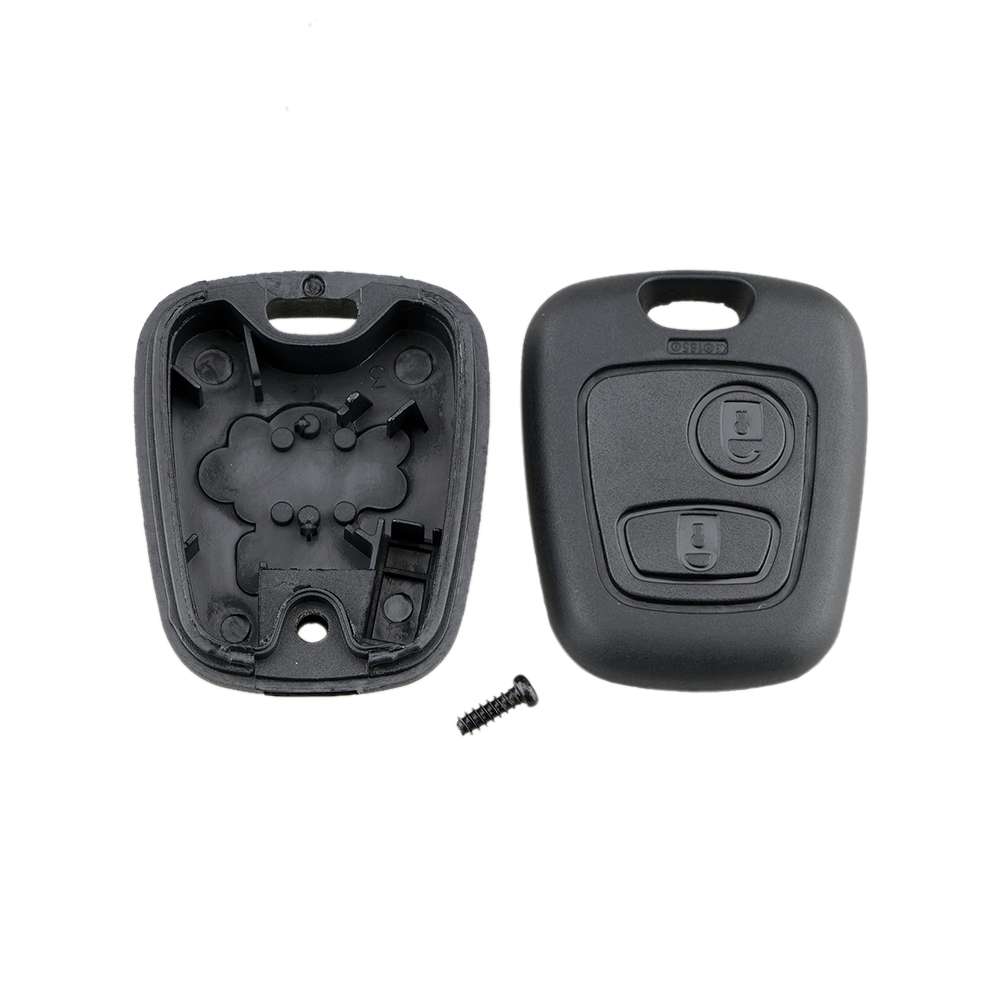 Car Key Case for Peugeot 2-button Straight Board with 206 Socket, without Blade