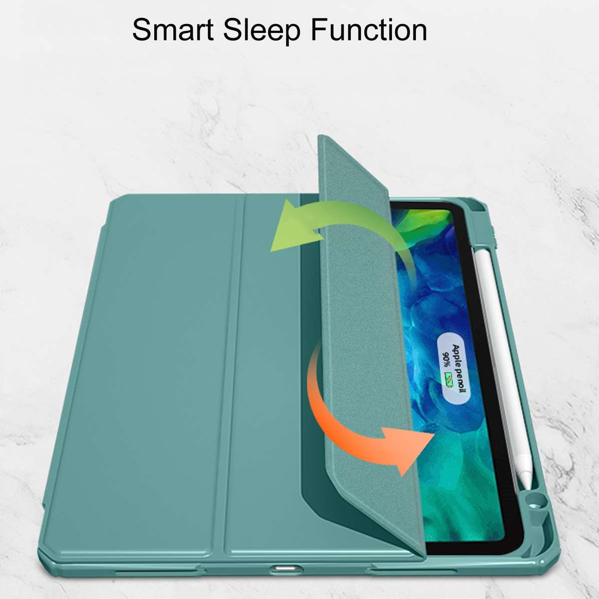 For iPad Pro 12.9 2022 / 2021 / 2020 Mutural Pinyue Series PC + TPU Horizontal Flip ... (Sky Blue)