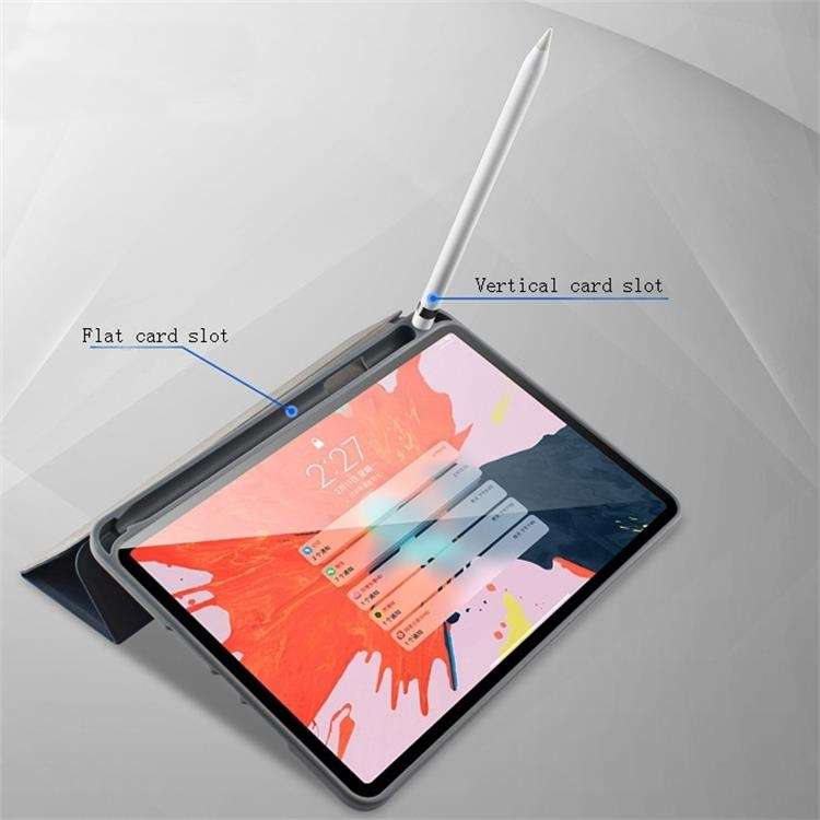 For iPad 10.2 Mutural YASHI Series TPU + PU Cloth Pattern Texture Horizontal Flip Leath ... (Blue)