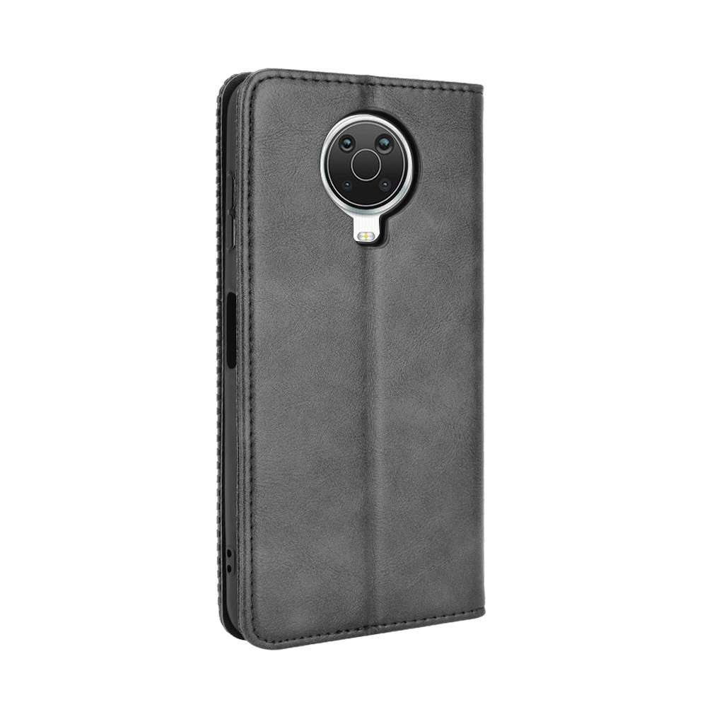 For Nokia G20 / G10 Magnetic Buckle Retro Crazy Horse Texture Horizontal Flip Leather ... (Black)