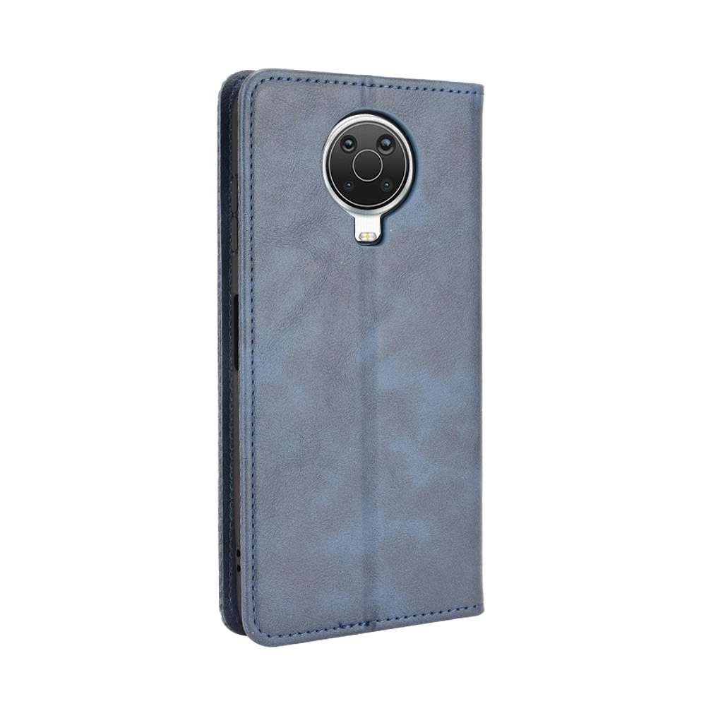 For Nokia G20 / G10 Magnetic Buckle Retro Crazy Horse Texture Horizontal Flip Leather C ... (Blue)