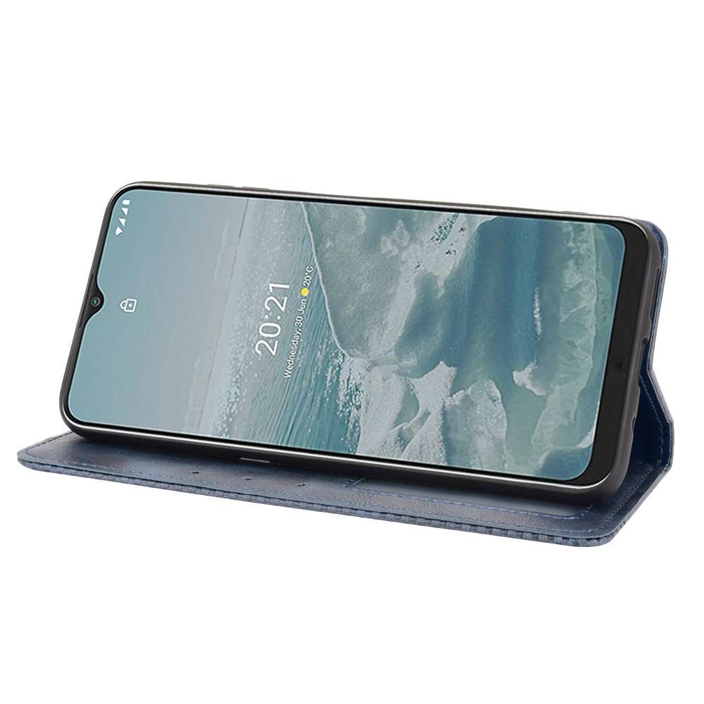 For Nokia G20 / G10 Magnetic Buckle Retro Crazy Horse Texture Horizontal Flip Leather C ... (Blue)