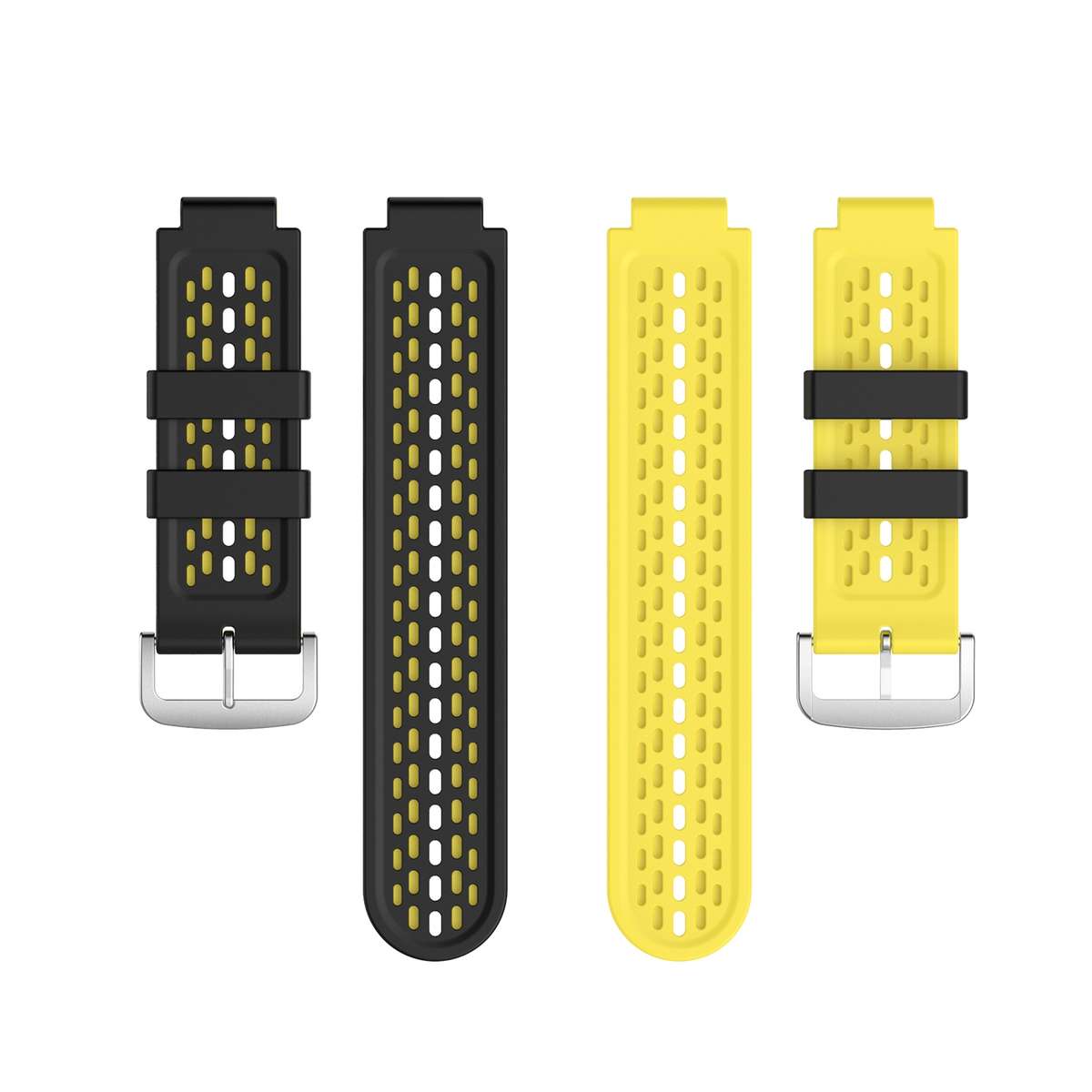 For Garmin Approach S2 / S4 Two-color Silicone Watch Band(Black Yellow)