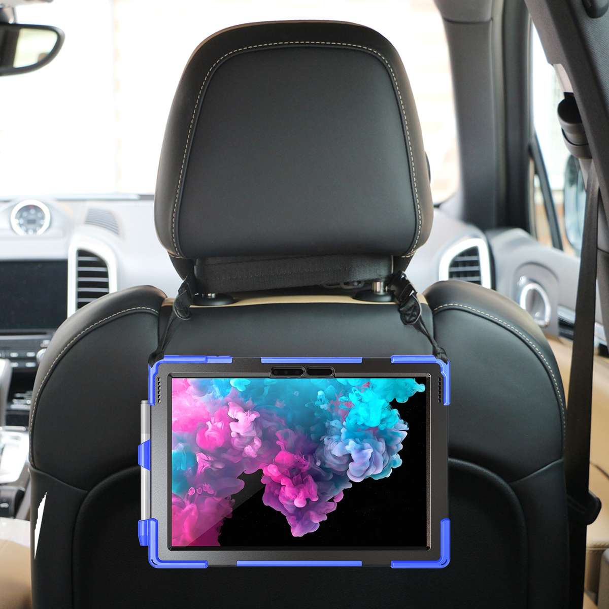 For Microsoft Surface Pro 4 / 5 Shockproof Colorful Silicone + PC Protective Case with ... (Blue)