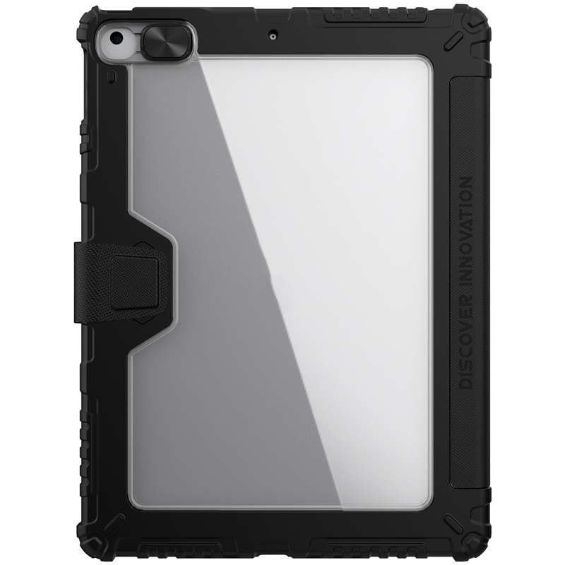 For iPad 10.2 2021 / 2020 / 2019 NILLKIN Bumper Pro Horizontal Flip Leather Case with ... (Black)