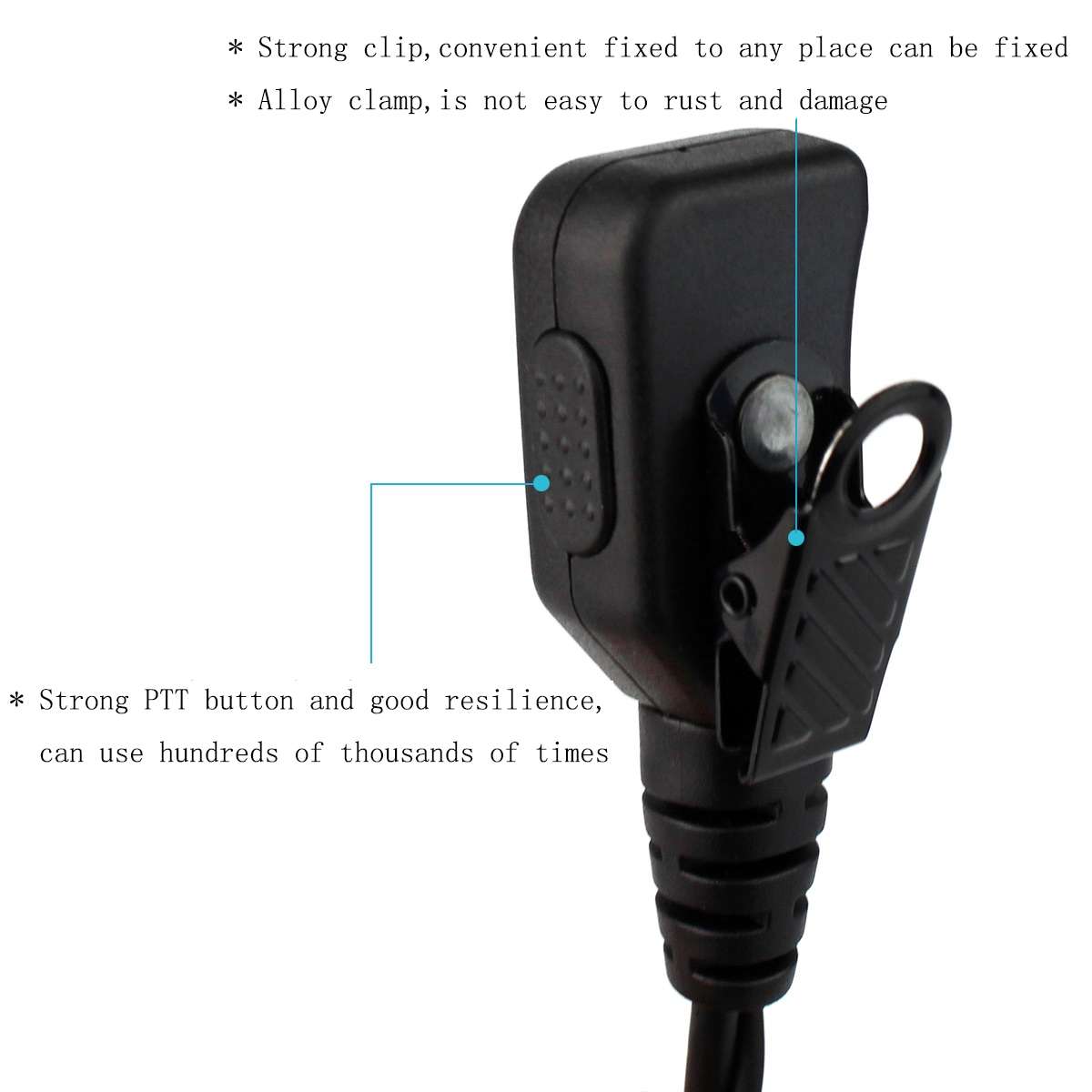 RETEVIS R-111 M Head 2 Pin PTT Adjustable Volume Earphone Microphone for Motorola GP68/GP88/GP300/