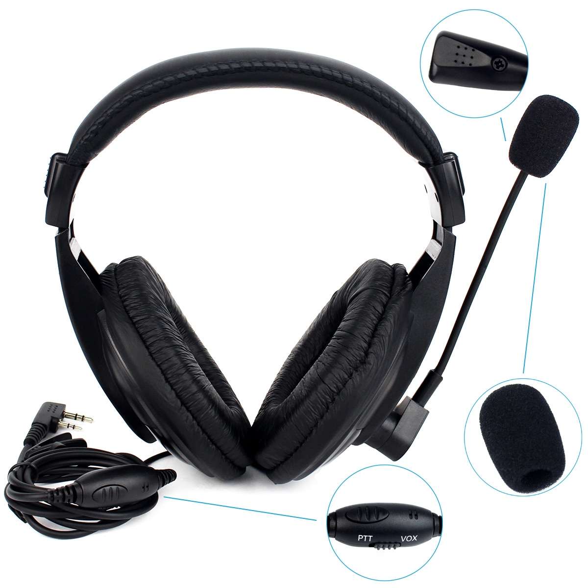RETEVIS R-114 2 Pin K Head VOX Headset Earphone Microphone