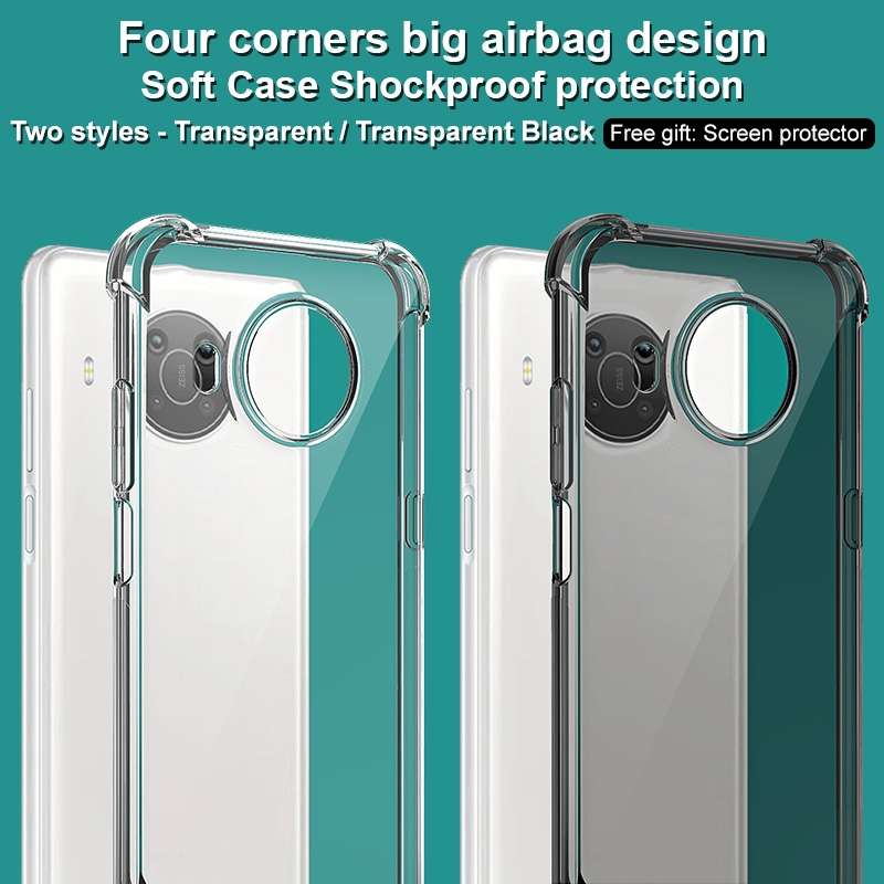 For Nokia X10 / X20 IMAK All-inclusive Shockproof Airbag TPU Case with Screen Pr ... (Transparent)