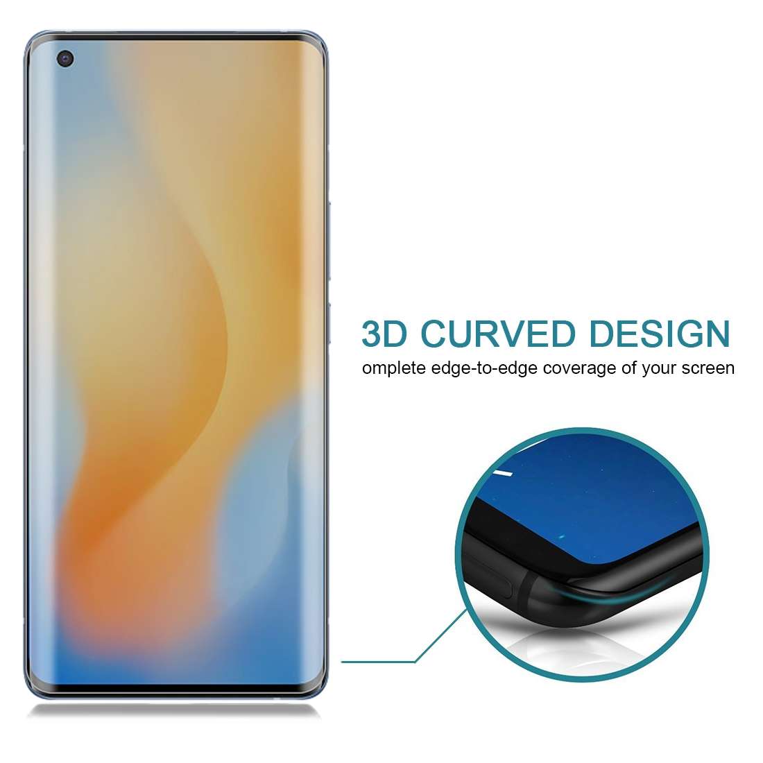For Samsung Galaxy S21 5G 0.3mm 9H Surface Hardness 3D Curved Surface Privacy Glass Film