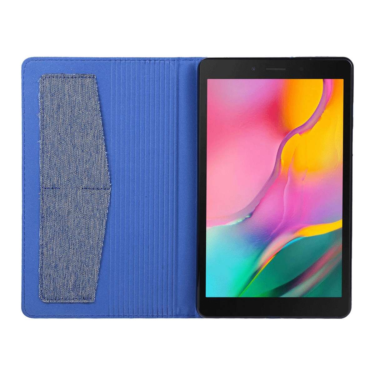 For Samsung Galaxy Tab A7 Lite 8.7 T220 / T225 Horizontal Flip TPU + Fabric PU Lea ... (Dark Blue)