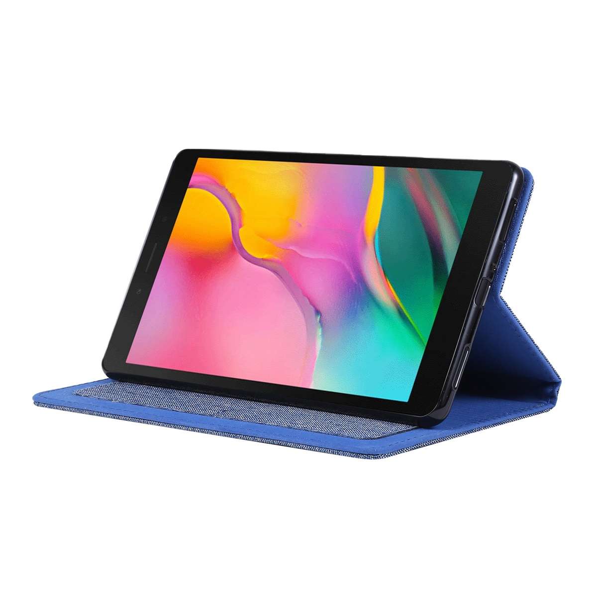 For Samsung Galaxy Tab A7 Lite 8.7 T220 / T225 Horizontal Flip TPU + Fabric PU Lea ... (Dark Blue)