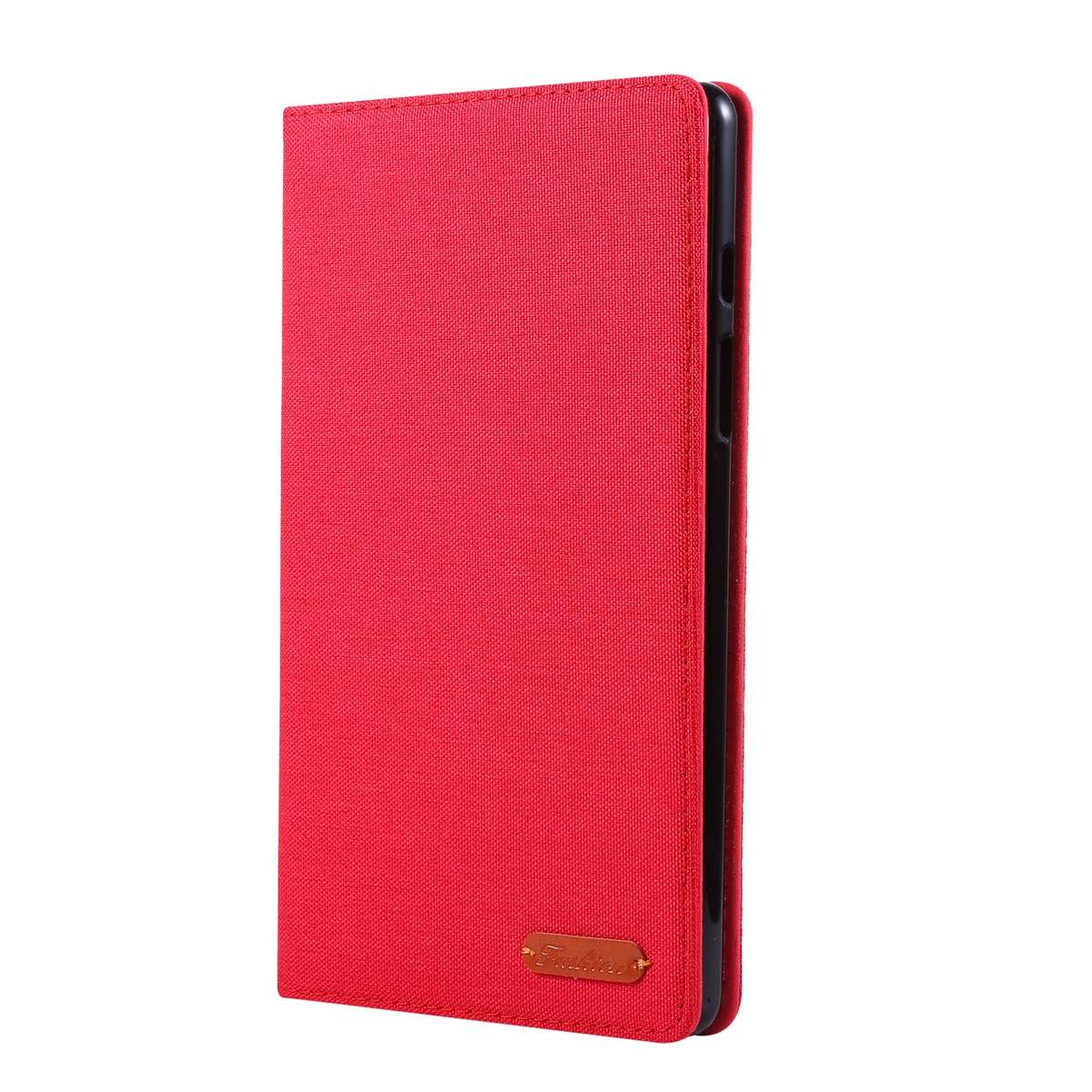 For Samsung Galaxy Tab A7 Lite 8.7 T220 / T225 Horizontal Flip TPU + Fabric PU Leather P ... (Red)