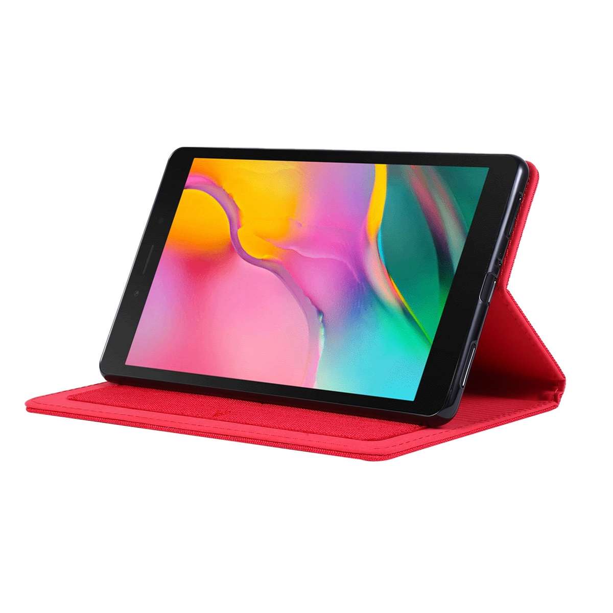 For Samsung Galaxy Tab A7 Lite 8.7 T220 / T225 Horizontal Flip TPU + Fabric PU Leather P ... (Red)
