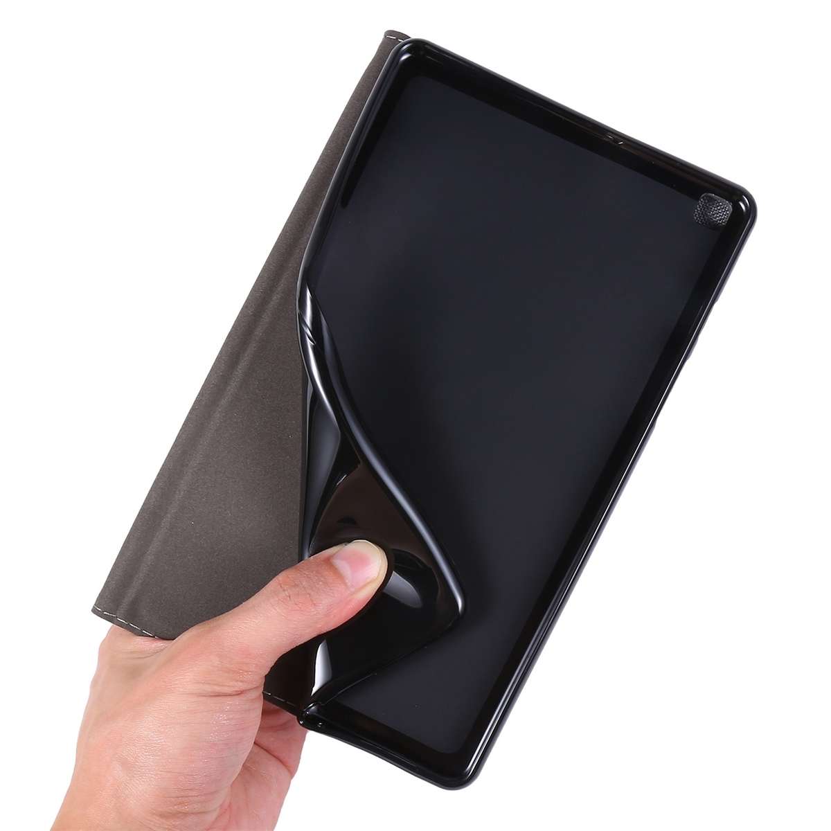 For Samsung Galaxy Tab A7 Lite 8.7 T220 / T225 Horizontal Flip TPU + Fabric PU Lea ... (Dark Blue)