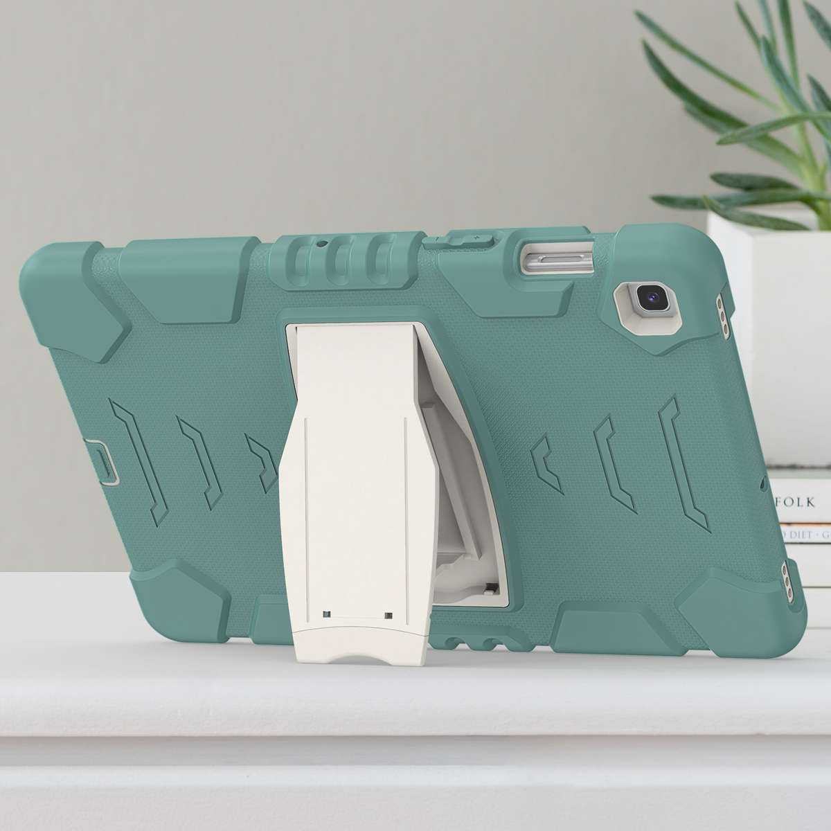 3-Layer Protection Screen Frame + PC + Silicone Shockproof Combination Case wi ... (Emerald Green)