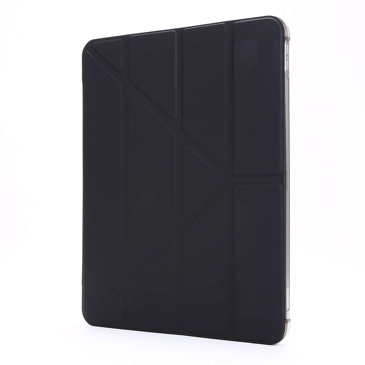 For iPad Air 13 2025 / 2024 / Pro 12.9 2022 / 2021 Multi-folding TPU Leather Tablet Ca ... (Black)
