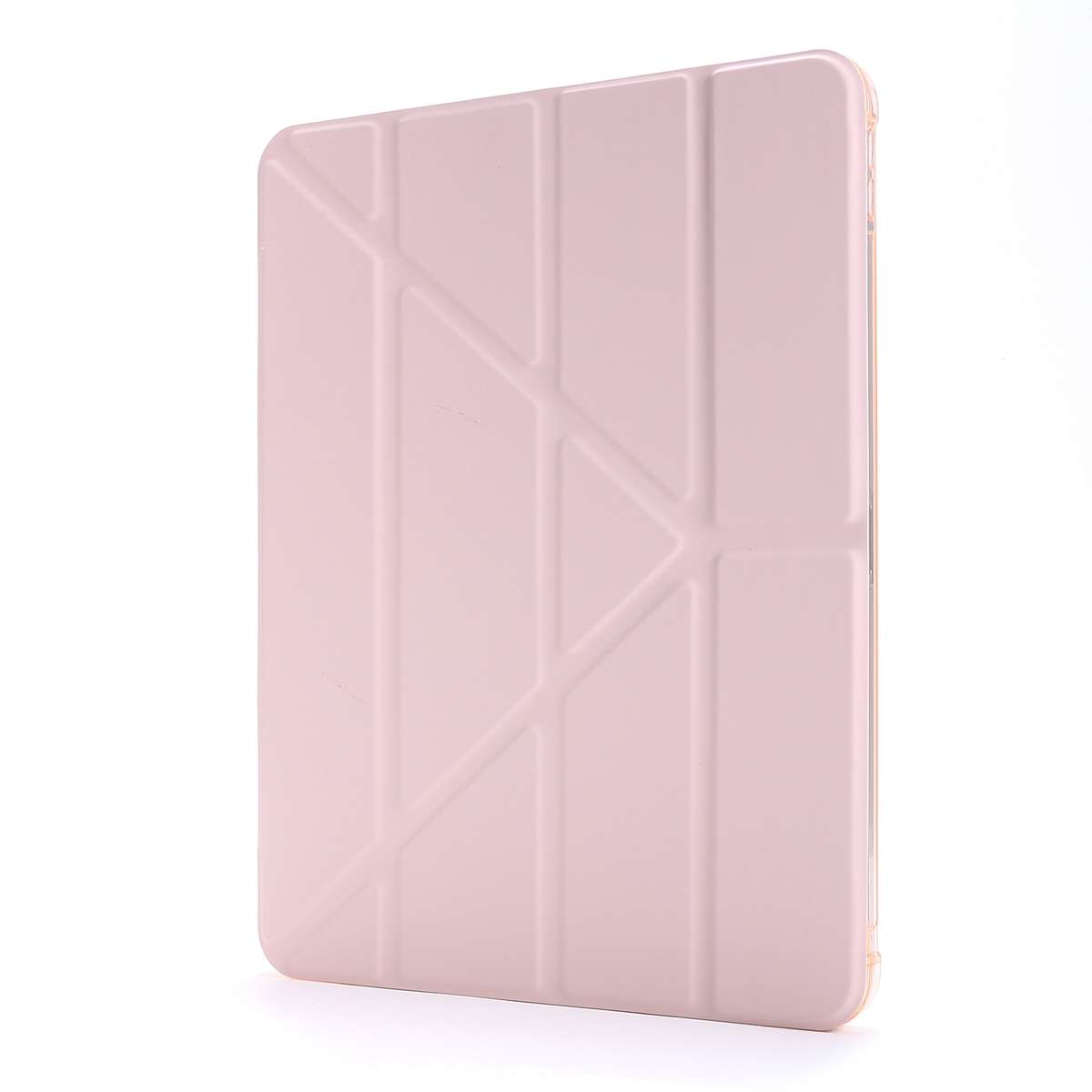 For iPad Air 13 2025 / 2024 / Pro 12.9 2022 / 2021 Multi-folding TPU Leather Tablet Cas ... (Gold)