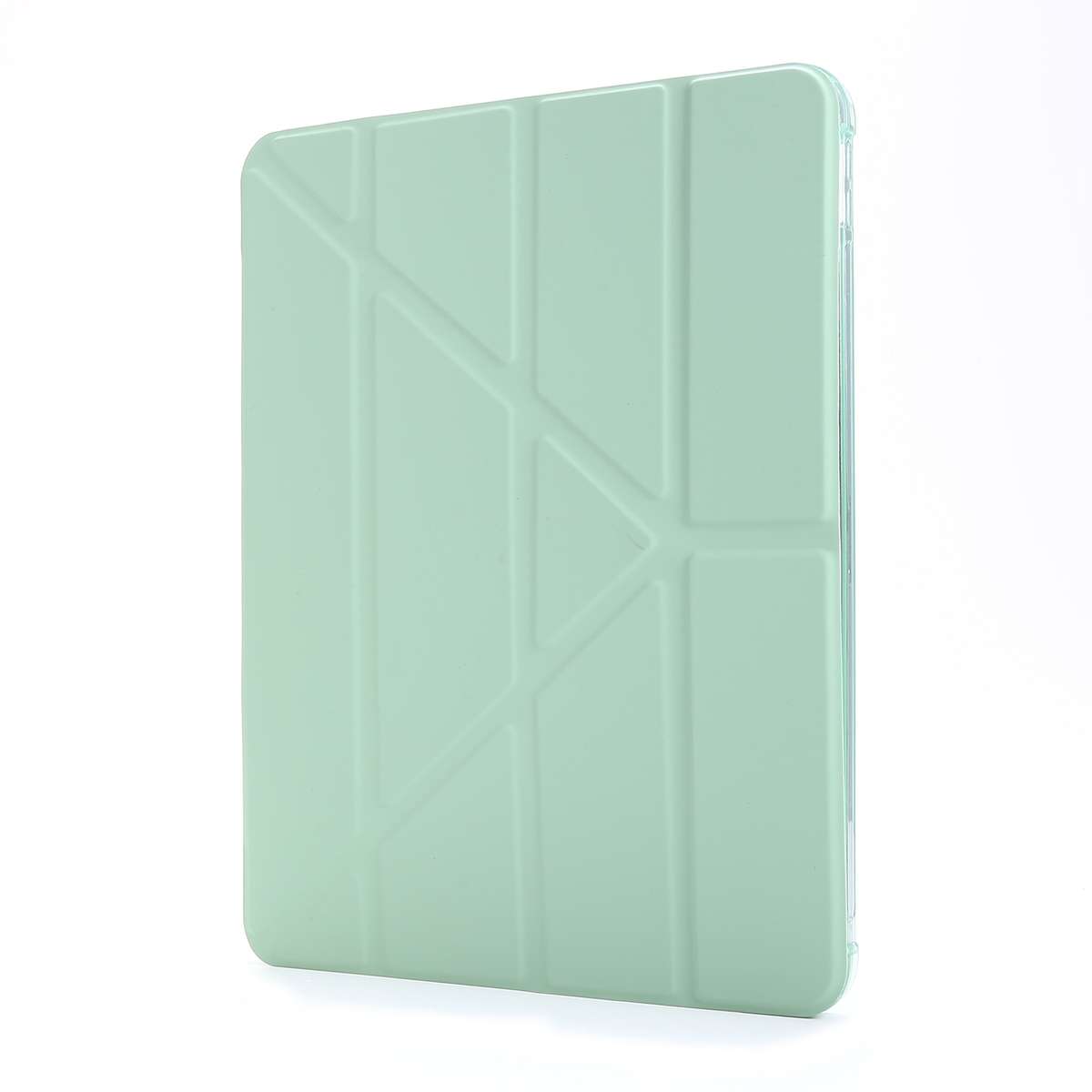 For iPad Air 13 2025 / 2024 / Pro 12.9 2022 / 2021 Multi-folding TPU Leather Tablet Ca ... (Green)