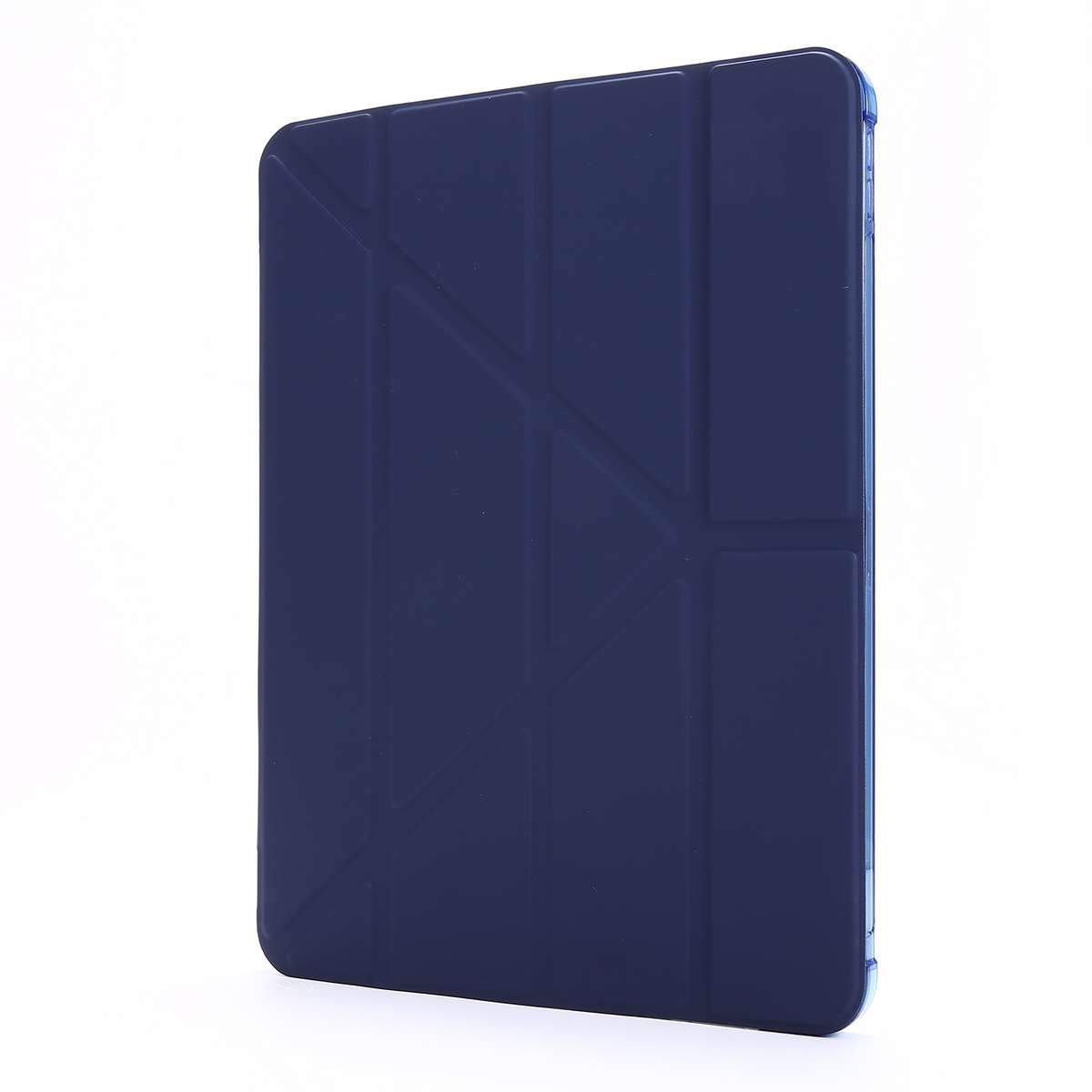 For iPad Air 13 2025 / 2024 / Pro 12.9 2022 / 2021 Multi-folding TPU Leather Table ... (Dark Blue)