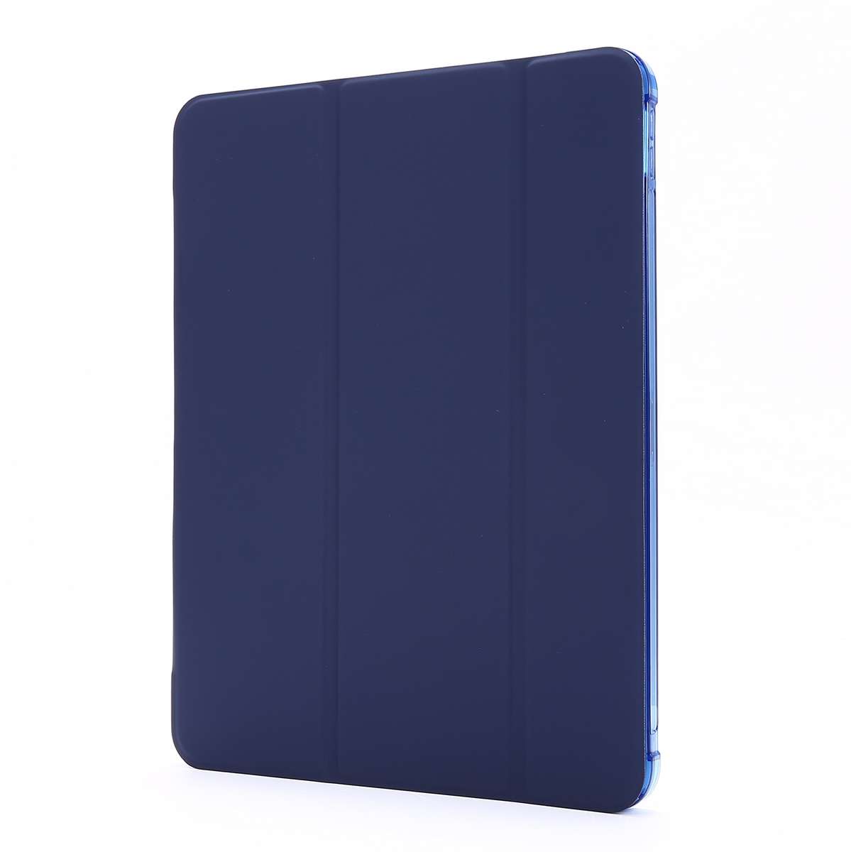 For iPad Pro 12.9 2022 / 2021 Multi-folding Horizontal Flip PU Leather + Shockproo ... (Dark Blue)
