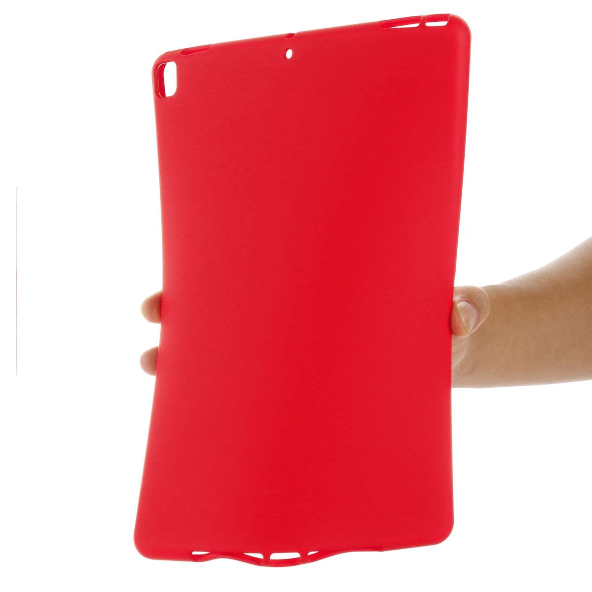 Solid Color Liquid Silicone Dropproof Full Coverage Protective Case For iPad 10.2 2019 ... (Red)