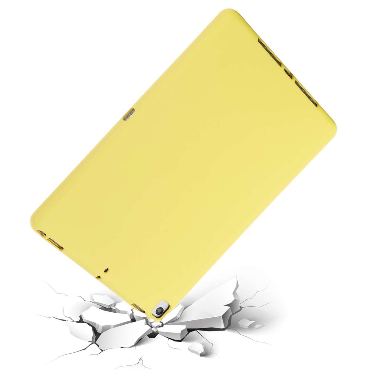 Solid Color Liquid Silicone Dropproof Full Coverage Protective Case For iPad 10.2 201 ... (Yellow)