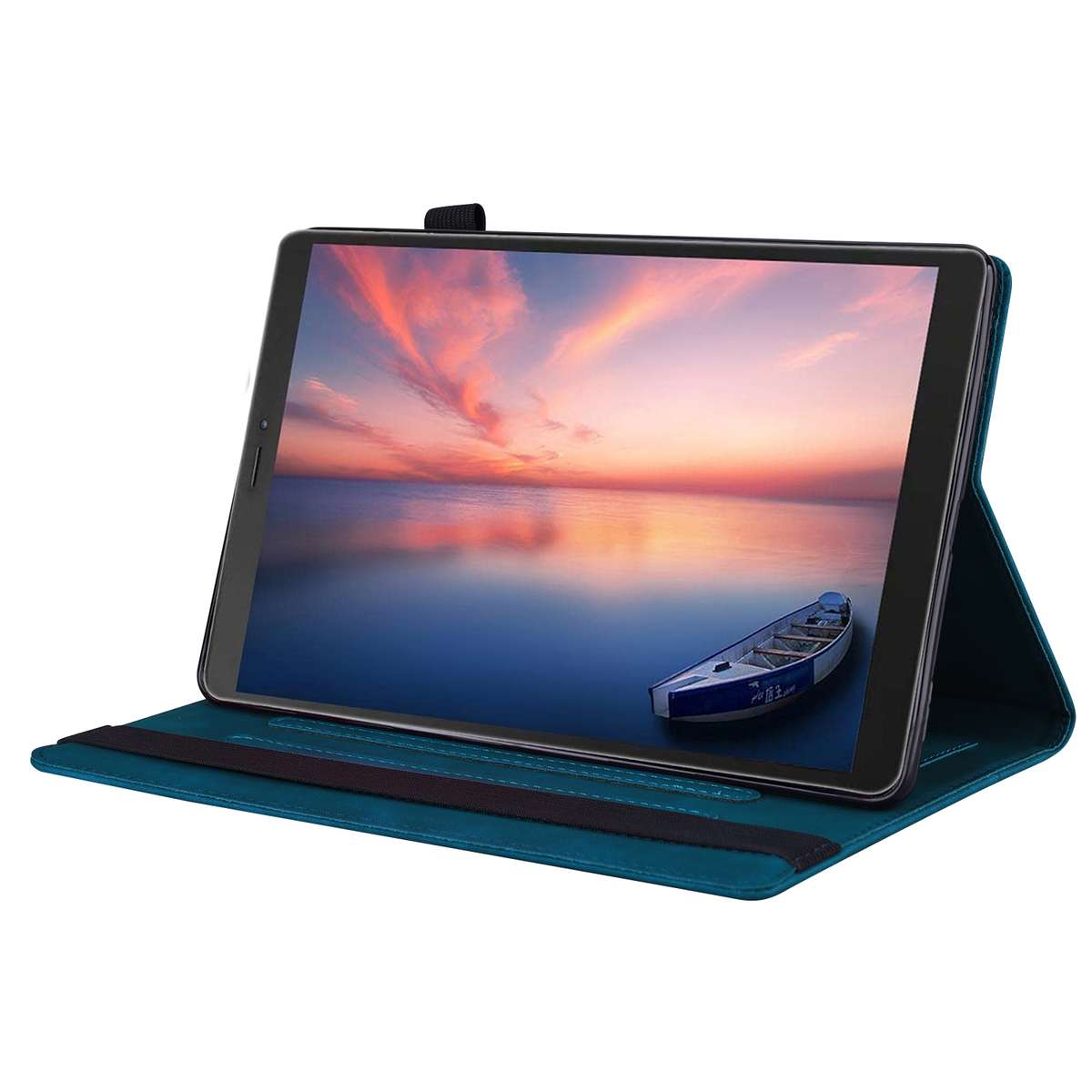 For Samsung Galaxy Tab A 8.0 2019 SM-T290 / SM-T295 Business Shockproof Horizontal Flip ... (Blue)