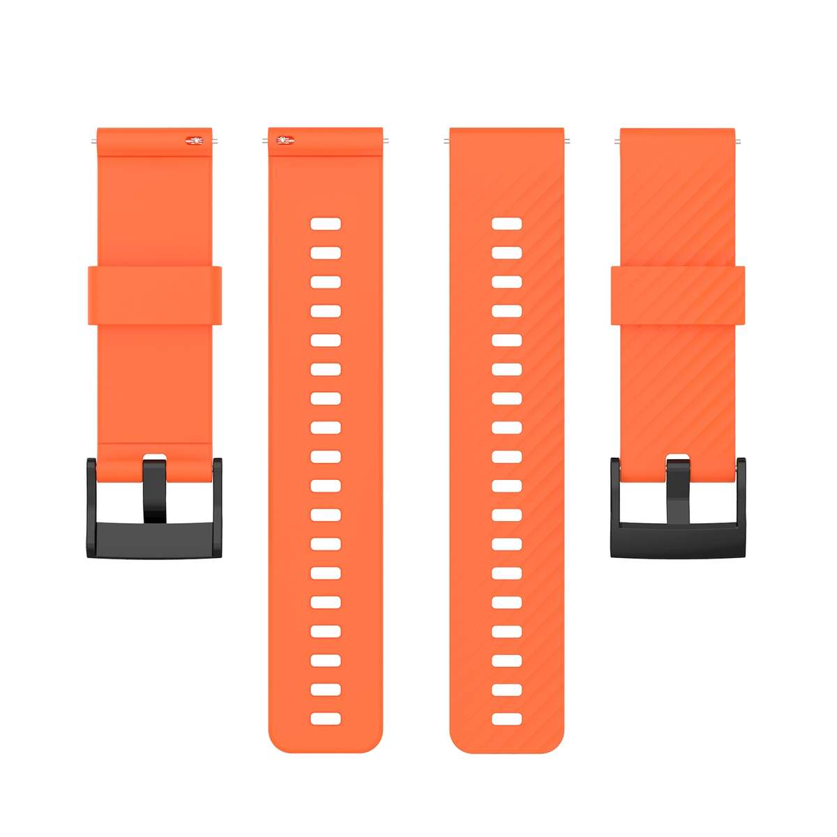 For Suunto 7 24mm Solid Color Silicone Watch Band(Orange)