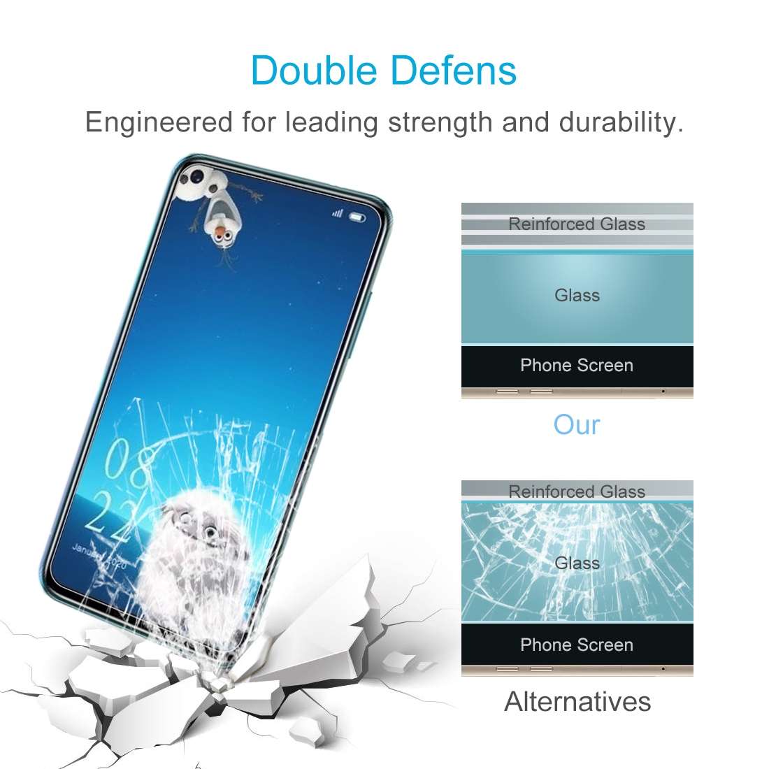 For Elephone U5 10 PCS 0.26mm 9H 2.5D Tempered Glass Film
