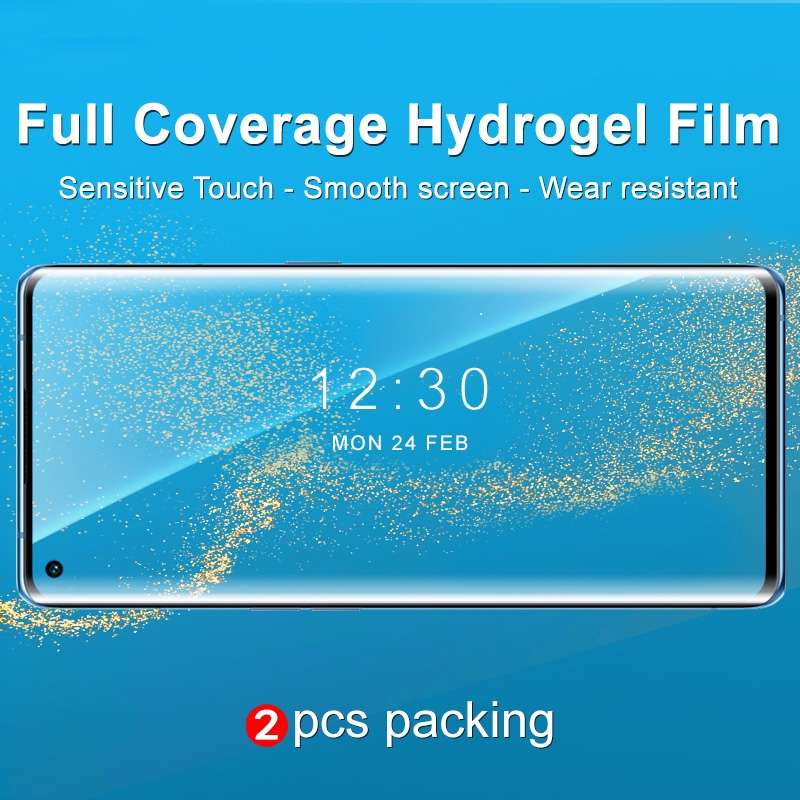 For OPPO Reno6 Pro+ 5G 2 PCS IMAK Curved Full Screen Hydrogel Film Front Protector