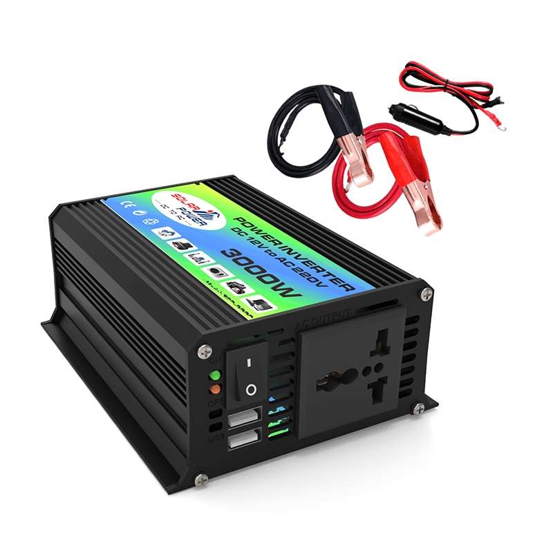 Tang I Generation 12V to 220V 3000W Modified Square Wave Intelligent Car Power Inverter with Dual US