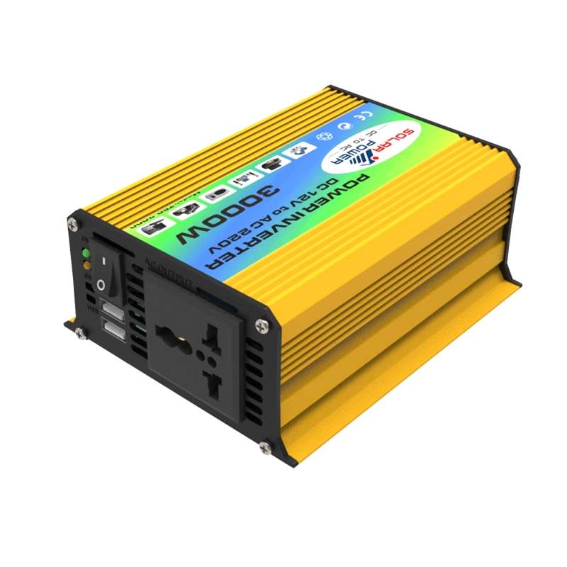 Tang I Generation 12V to 220V 3000W Modified Square Wave Intelligent Car Power Inverter with Dual US