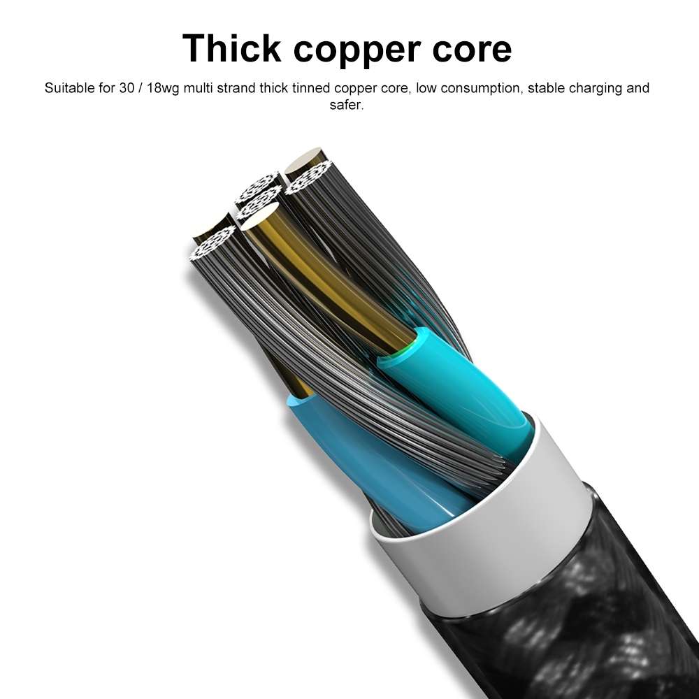 PD 60W USB-C / Type-C to USB-C / Type-C Fast Charging Nylon Braided Data Cable, Cable ... (Silver)