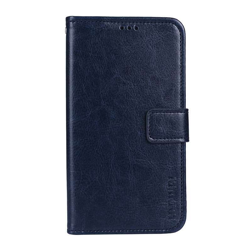 For Lenovo K13 idewei Crazy Horse Texture Horizontal Flip Leather Case with Holder & Ca ... (Blue)