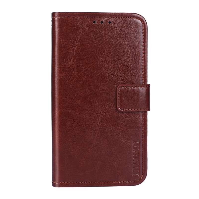 For Lenovo K13 idewei Crazy Horse Texture Horizontal Flip Leather Case with Holder & C ... (Brown)