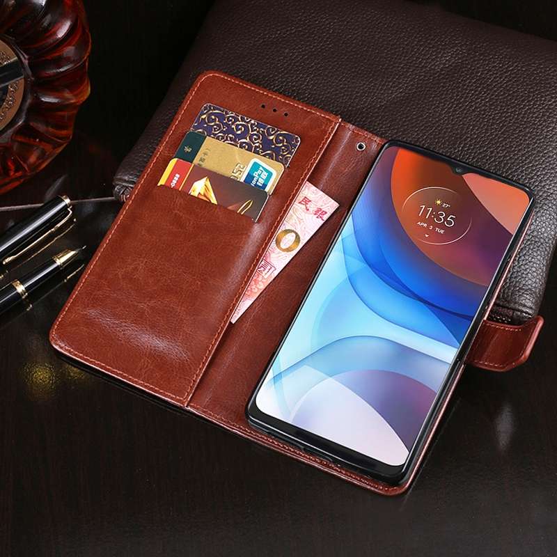 For Lenovo K13 idewei Crazy Horse Texture Horizontal Flip Leather Case with Holder & C ... (White)