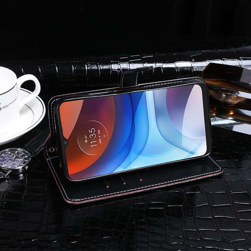 For Lenovo K13 idewei Crocodile Texture Horizontal Flip Leather Case with Holder & Car ... (Black)