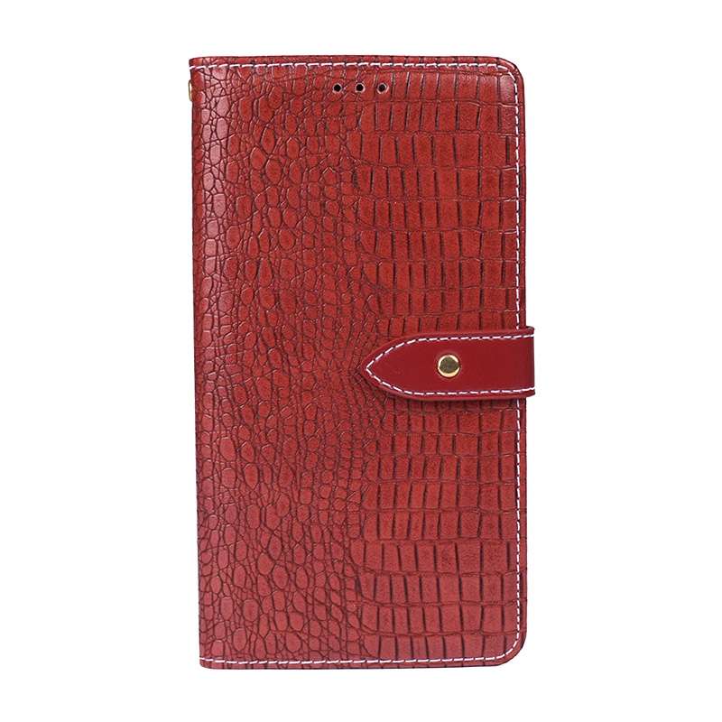 For Lenovo K13 idewei Crocodile Texture Horizontal Flip Leather Case with Holder & Card ... (Red)