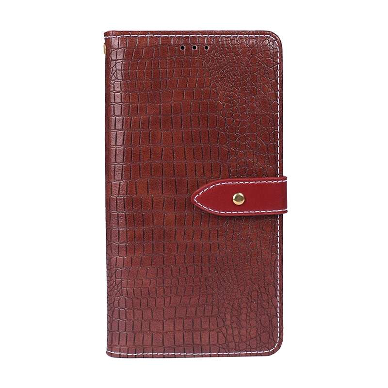 For Lenovo K13 idewei Crocodile Texture Horizontal Flip Leather Case with Holder & ... (Burgundy)