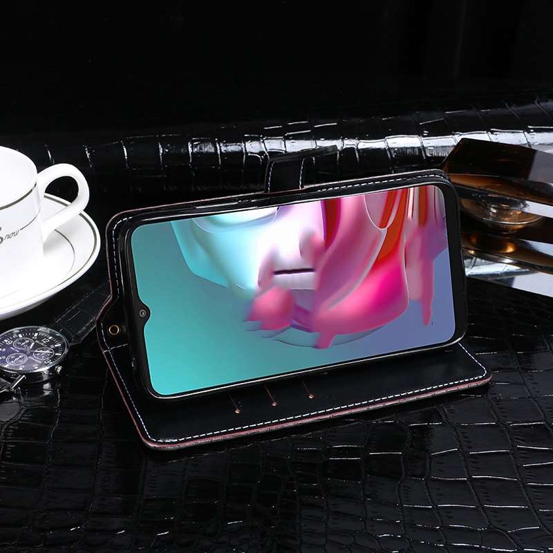 For Lenovo K13 Note idewei Crocodile Texture Horizontal Flip Leather Case with Holder ... (Ebony)
