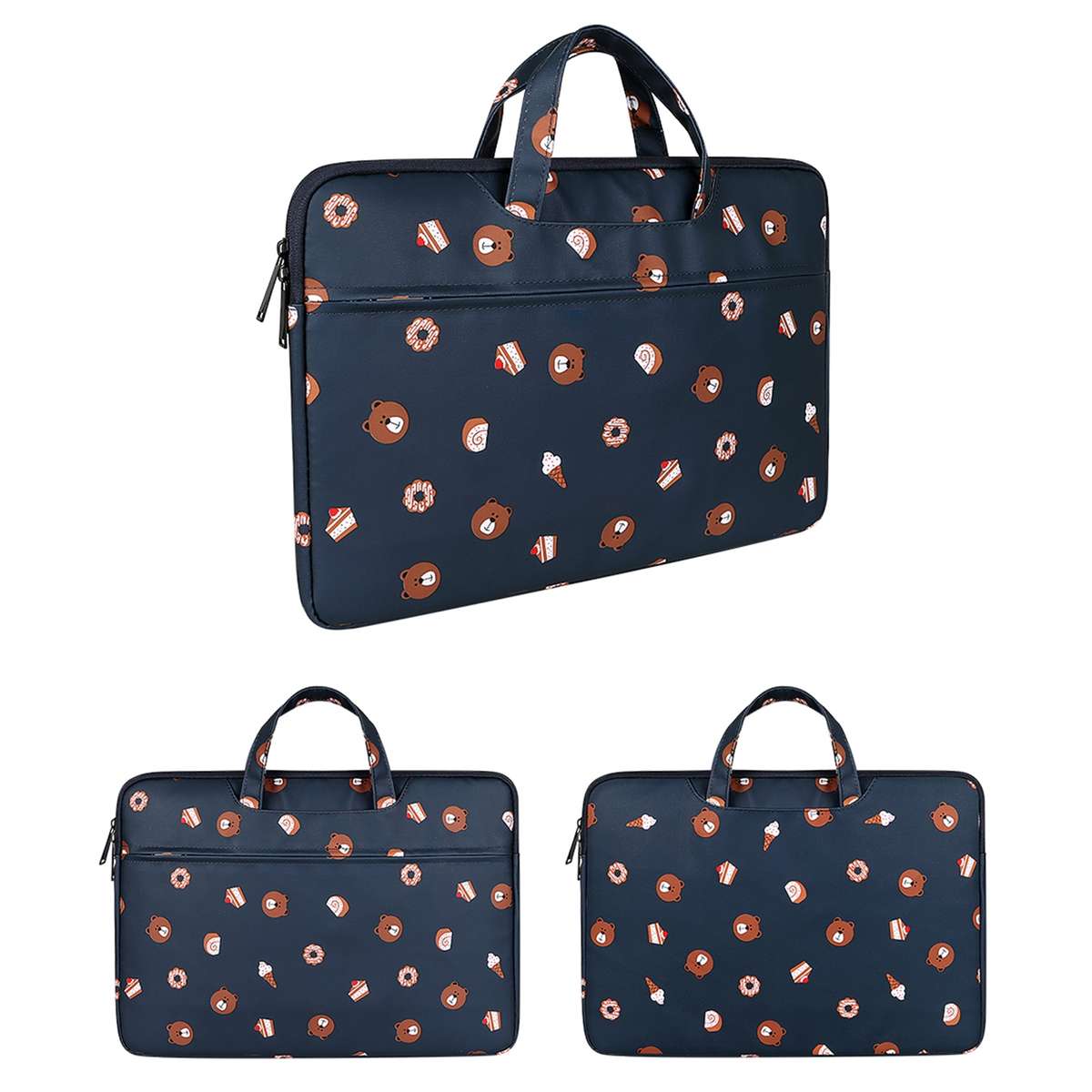 ST01DZ Lightweight Canvas Printed Laptop Bag, Size:14.1-15.4 inch(Royal Blue)