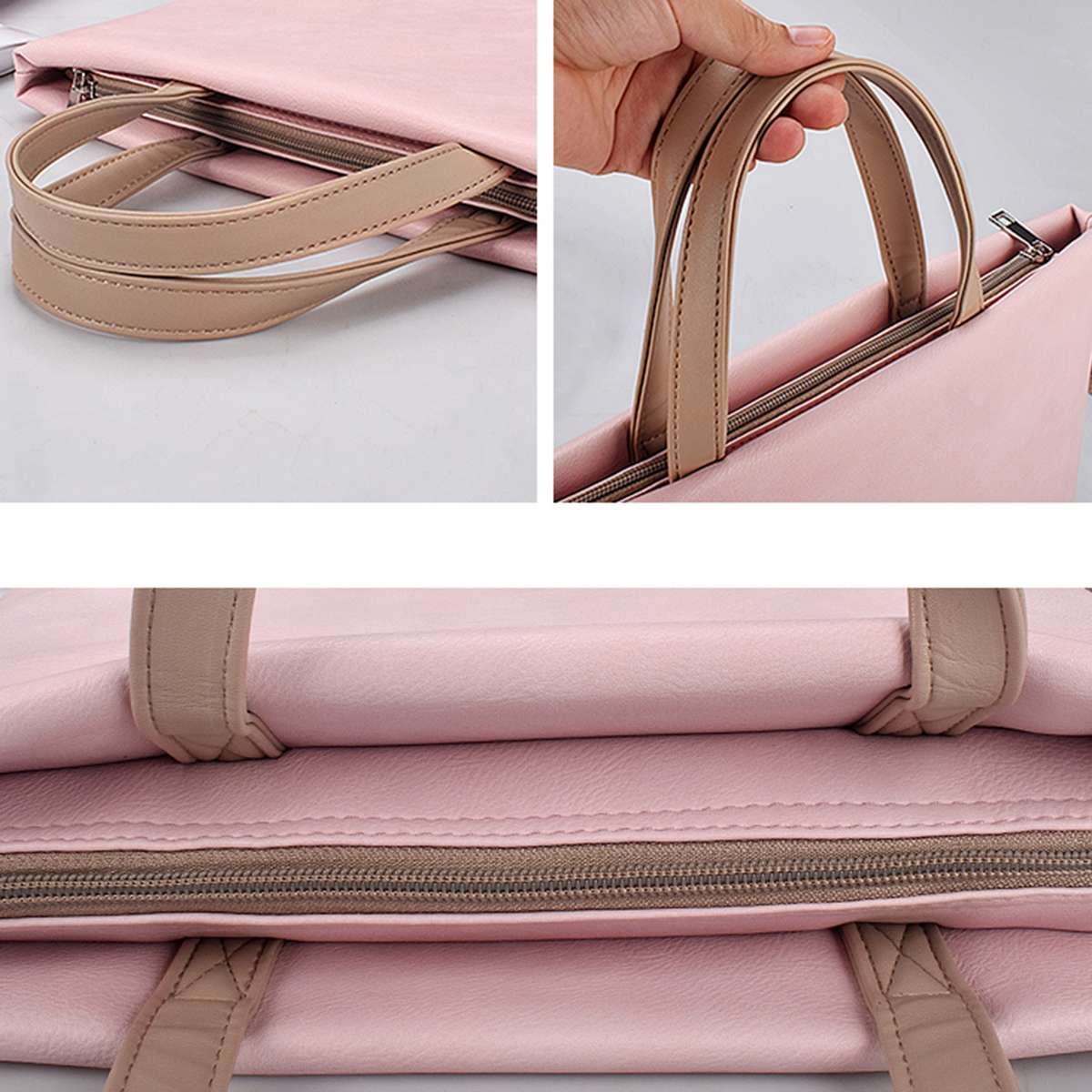ST05SDZ Lightweight Notebook Laptop Bag with Detachable Shoulder Strap, Size:13 ... (Creamy White)